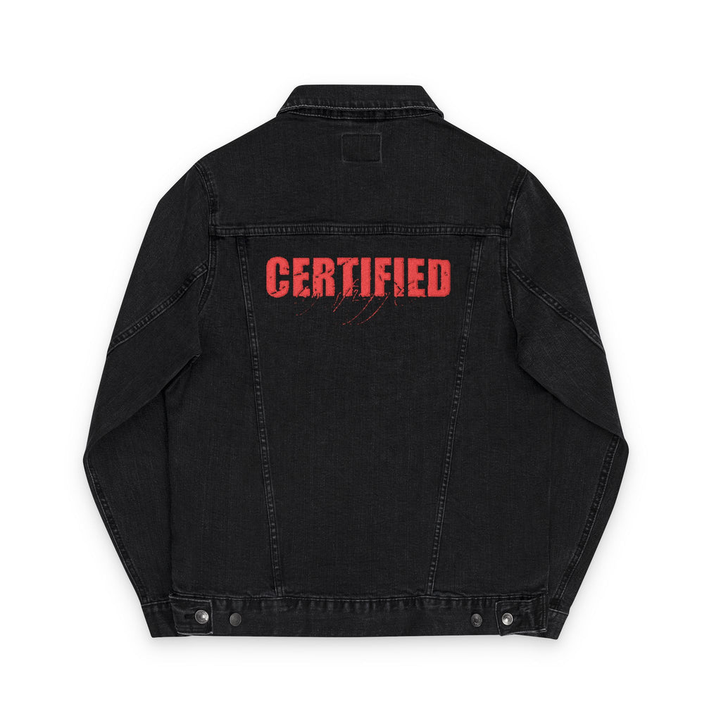 'Certified' Embroidered Denim Jacket