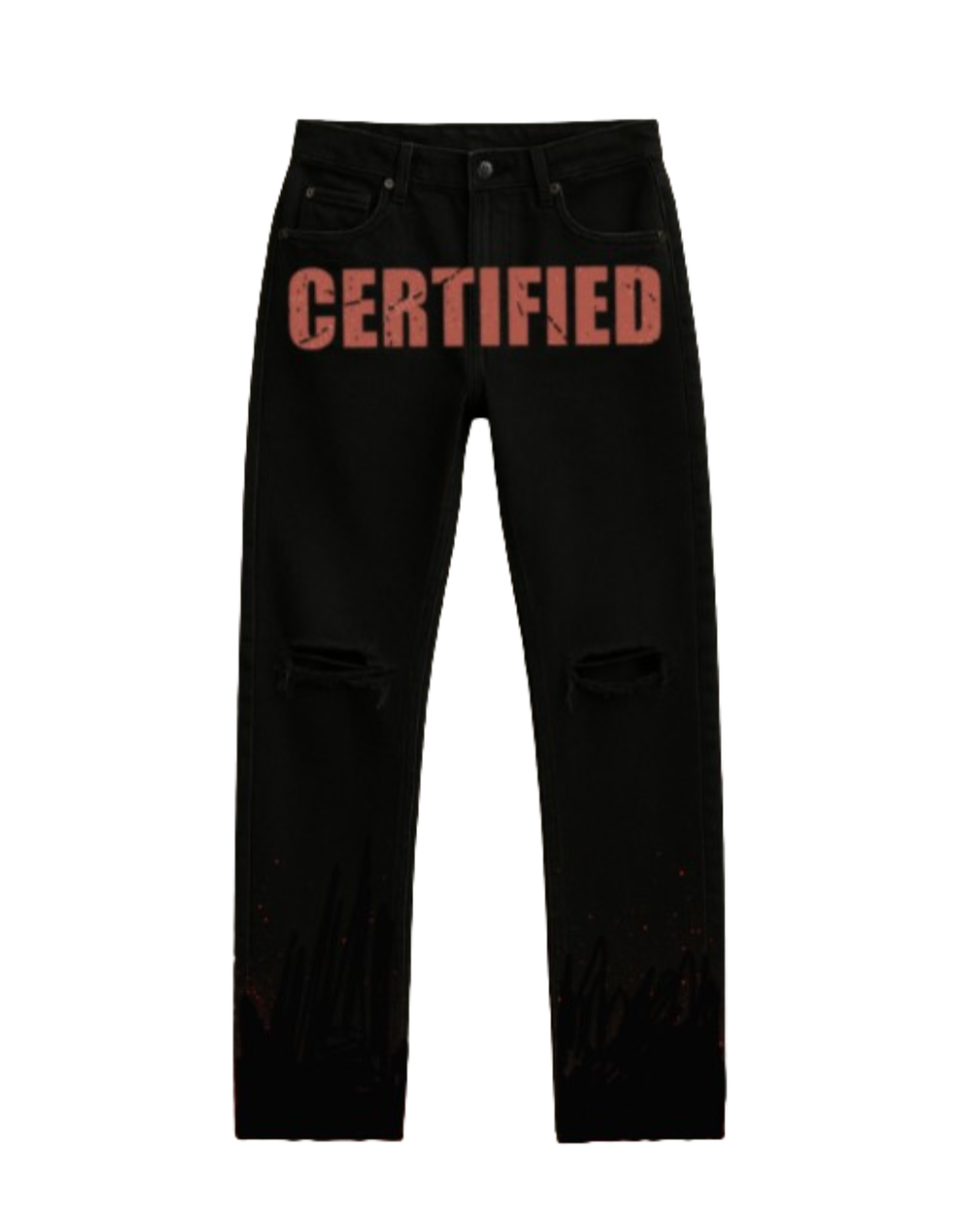 'Certified' black denim