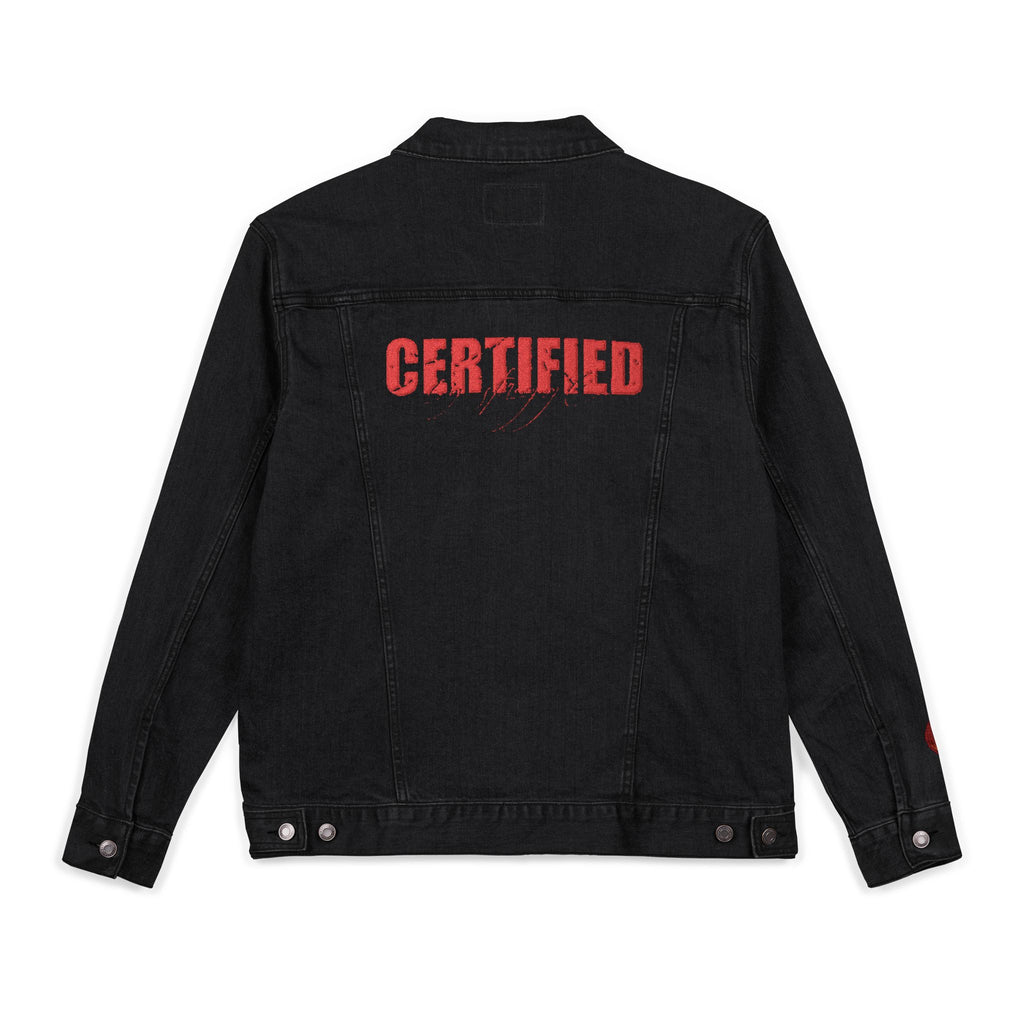 'Certified' Embroidered Denim Jacket