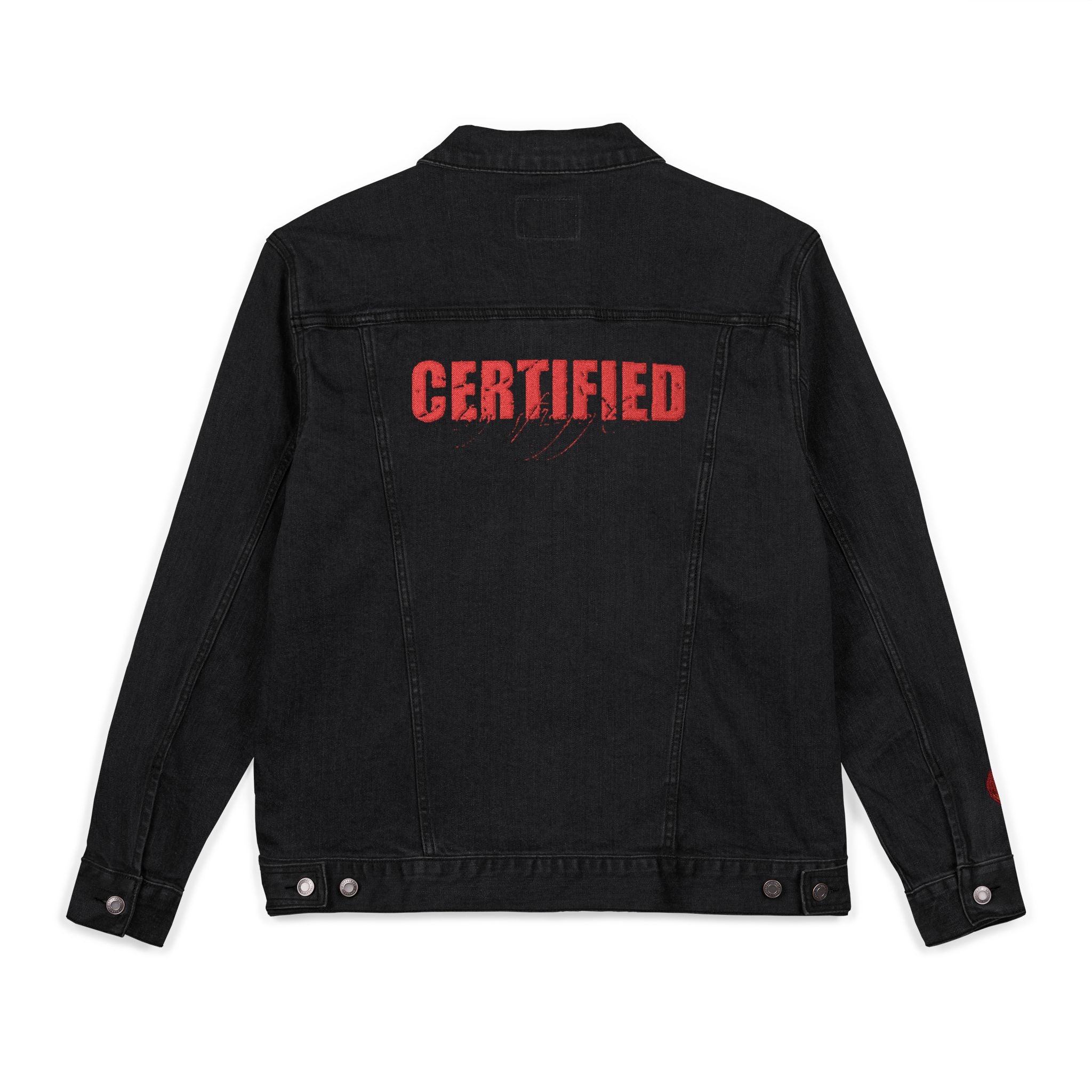 'Certified' Embroidered Denim Jacket