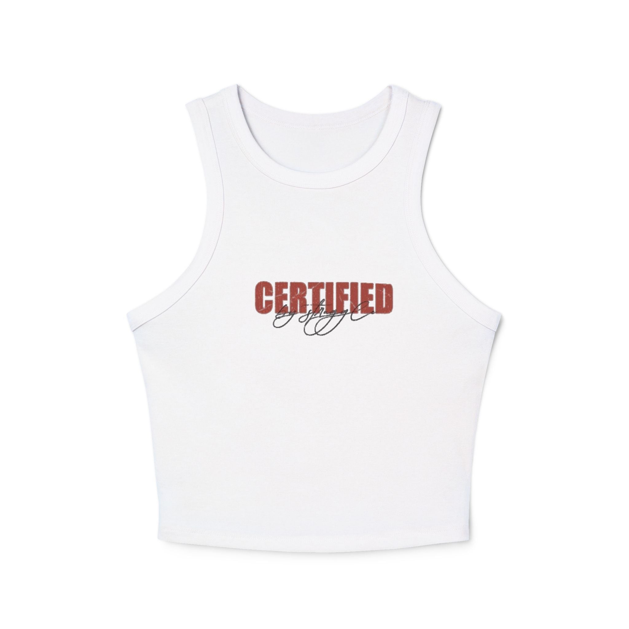 'Certified' Women's Micro Rib Racer Tank Top